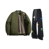 Армейские зеленые + черные тренировочные брюки