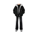 Чёрно-серый (утолщённый с флисовой подкладкой)