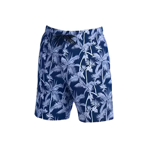 ZOKE Синий Белый Кокосовая пальма 125208208 Мужские Плавательные шорты