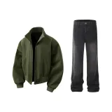 Зеленый 90% белый утиный пух + черный серый джинсы