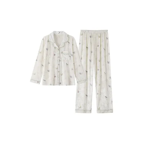 Gongdie Бежевый Женские Пижамные Комплекты