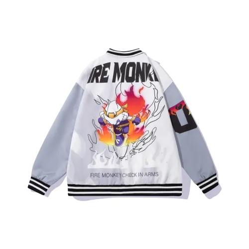FireMonkey Бейсбольная куртка Унисекс Серый