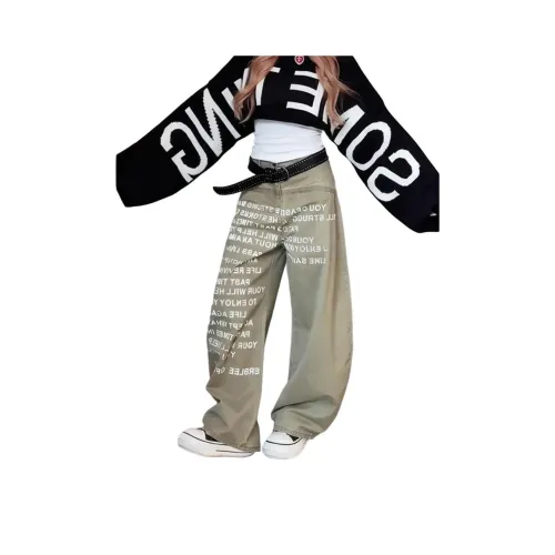 BELOVED STARRY Черный Wa Хаки. Принадлежащие Черно-белому Цвету Женские Джинсы