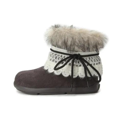 MUKALUO Термический Амортизация Увеличение Высоты Устойчивость к Износу Противоскользящий Короткий MID Ботинки для Снега Женские