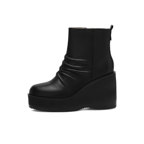 BOERDIQI Ботильоны Черные с флисовой подкладкой Женские