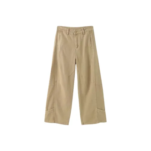 Wang Leshi Хаки Женские Джинсы