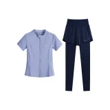 Комплект одежды (Синие короткие рукава + Синие штаны)