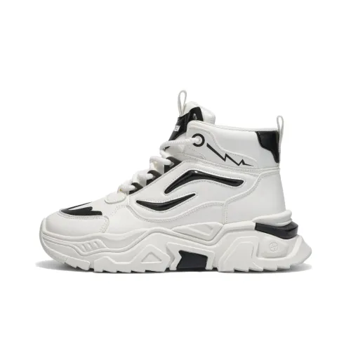 JKEM Амортизация Высота Увеличение Устойчивость к Износу Легкий Противоскользящий Высокий Топ Подошва Мужские Кроссовки