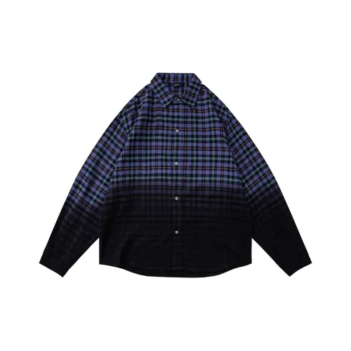 Dme Фиолетовая клетка Унисекс Рубашки