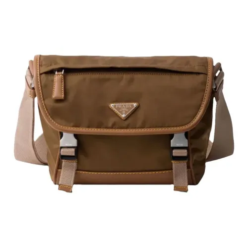 PRADA Переработанный нейлон сумка через плечо стандартная женская коричневый