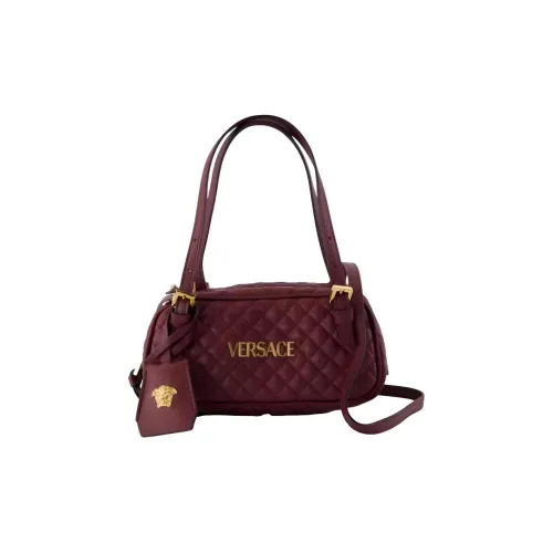 VERSACE Кожа Сумка через плечо Мини Женская Темно-бордовый