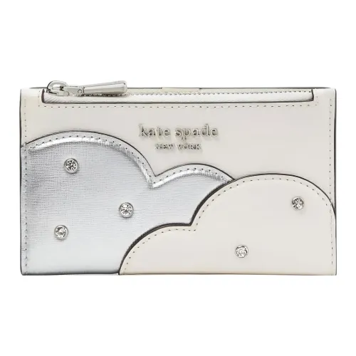 Kate Spade Кожа Кожаный Холдер для Карт Кошелек для Монет Маленький Кошелек для Женщин Серый