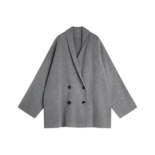 ELLE Средне-серый Женское Пальто