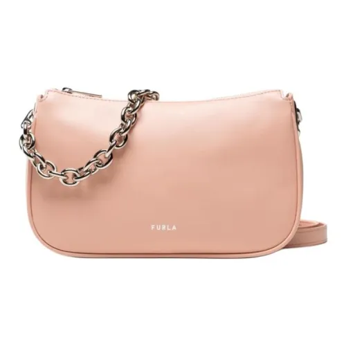 Furla Moon Кожа Плечевая Сумка Маленькая Женская Розовая