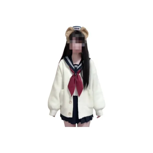 GUOZHEN Экрю Женская Трикотажная