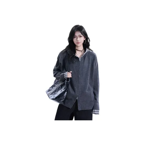 GUOZHEN Серый Женский Трикотаж