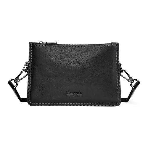 PIERRE CARDIN Коровья кожа Сумка через плечо Стандартная Мужская Черная