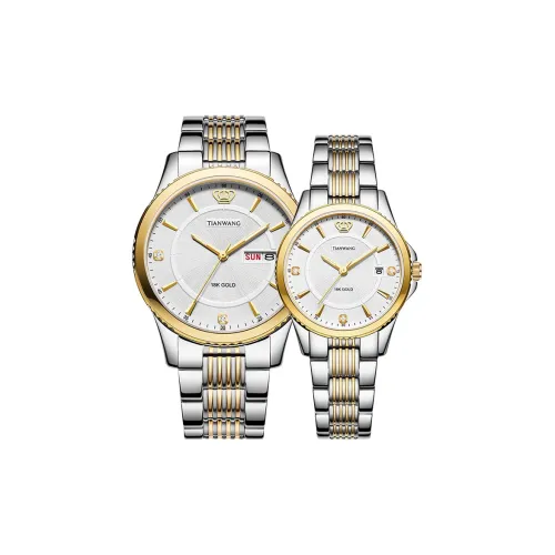 TIANWANG Кварцевые механические часы унисекс с белым циферблатом