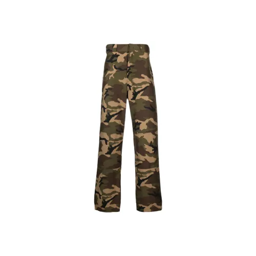 PALM ANGELS Olive Green Men's Casual Pants PALM ANGELS Оливково-зеленые Мужские Повседневные Брюки