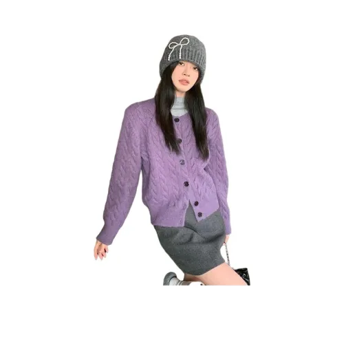 GUOZHEN Фиолетовый Женский Трикотаж