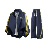 Темно-синий + Темно-синий с желтыми полосами K [с флисовой подкладкой, улучшенный]