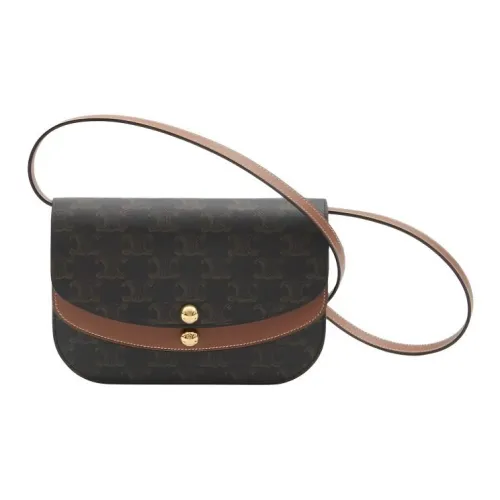 CELINE Кожа Сумка через плечо Женская Коричневая