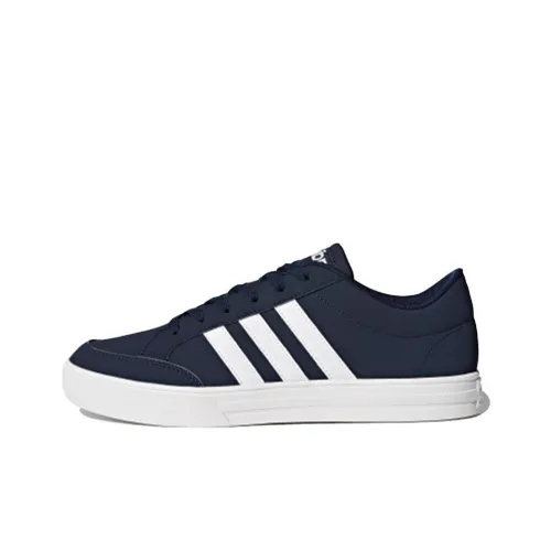 Adidas Neo Vs Set Core Slip-resistant Low Top Винтажные баскетбольные кроссовки Мужские Синий Белый