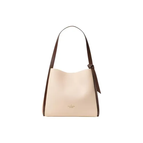 Kate Spade Knott Tote Bag Shopping Bag Shoulder Bag Large Women's Milk White Brown