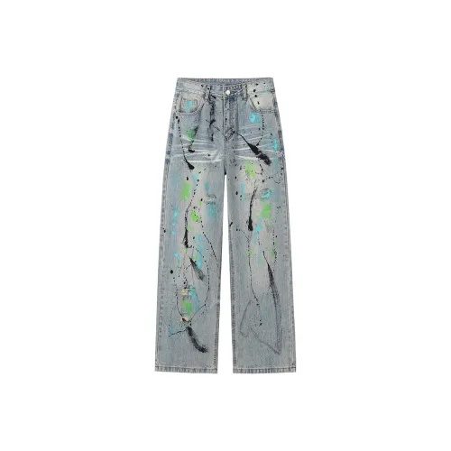 SNOOPY Винтаж Унисекс Джинсы