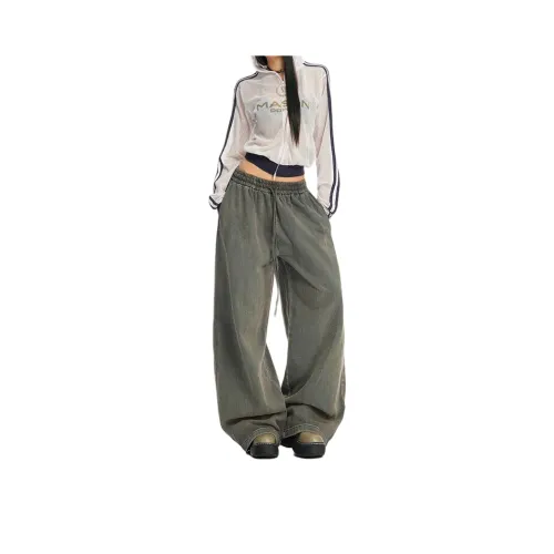 MENGXINNUO Грязь Синий Женские Повседневные Брюки