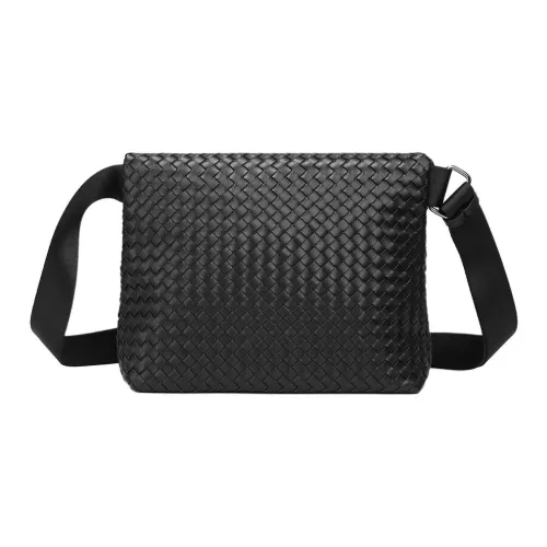 VIHUS Microfiber Leather Shoulder Bag Standard Men's Black