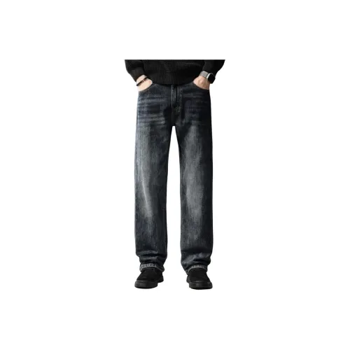 LOUGHNEA Синий Серый Мужские Повседневные Штаны