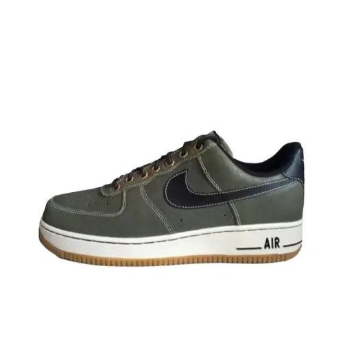 Nike Air Force 1 Амортизация Износостойкие Низкие Кроссовки для Скейтбординга Унисекс Зеленые