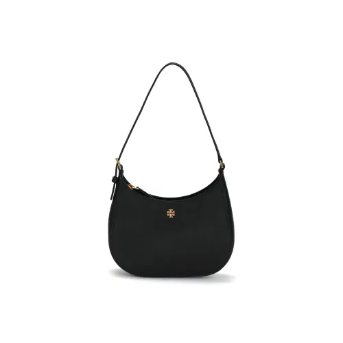 TORY BURCH Emerson Текстурированная сумка на плечо из коровьей кожи женская черная