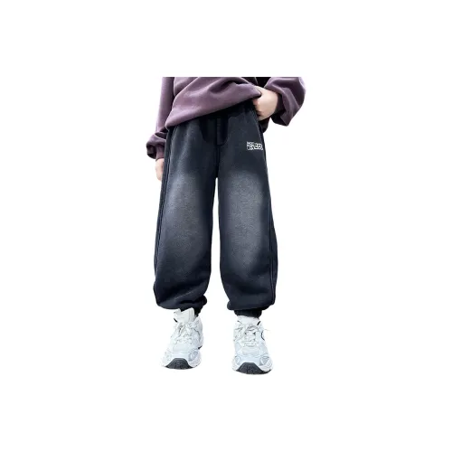 BIG WASP Черные Kids Вязаные Тренировочные Штаны