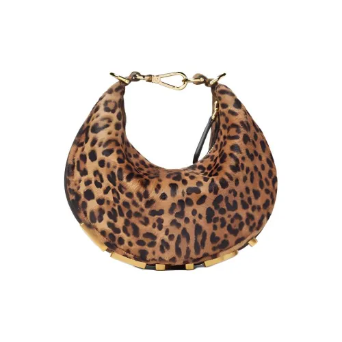 FENDI Fendigraphy Телячья кожа Хобо Сумка Сумка Мини Женская Коричневая