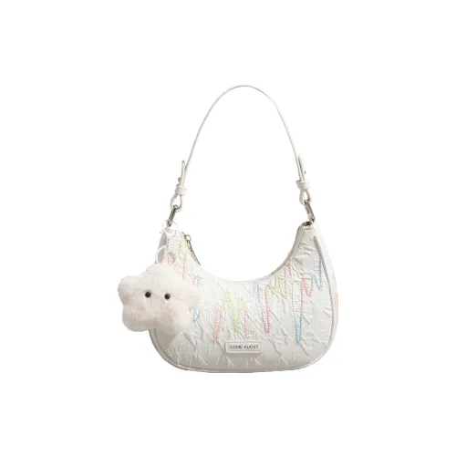 OCTSUI ПУ (полиуретан) Полумесяц Сумка Сумка через плечо Стандартная Женская Экрю