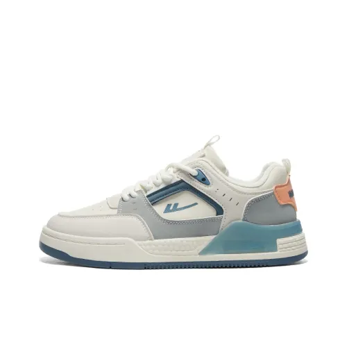 Warrior Slip-Resistant Низкие Кроссовки для Скейтбординга Мужские Бежево-Синие