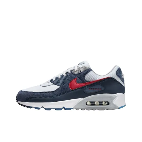 NFL x Nike Air Max 90 Повседневные Беговые Кроссовки Мужские Белый Красный Синий