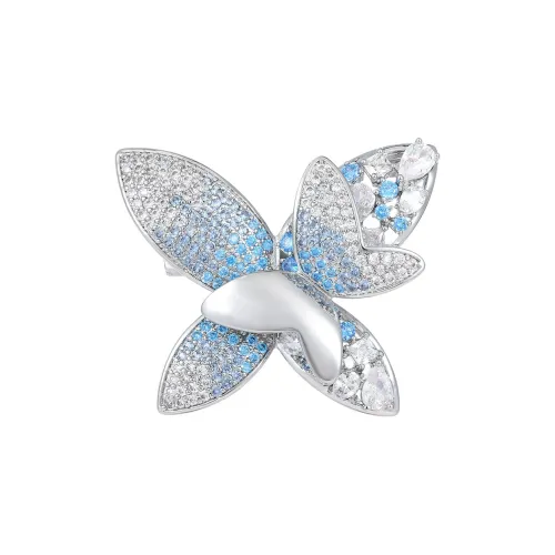 Фиолетовый медный сплав броши женские