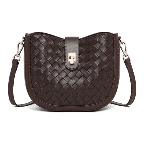 C°BANNER Коровья кожа Сумка через плечо Средний Женские Кофе