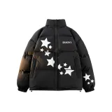 Чёрный хлопковый пуховик