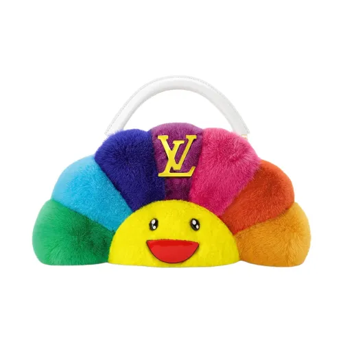 LOUIS VUITTON Takashi Murakami Коллаборация Capucines Стайлинг Сумка на одно плечо Женская Многоцветная