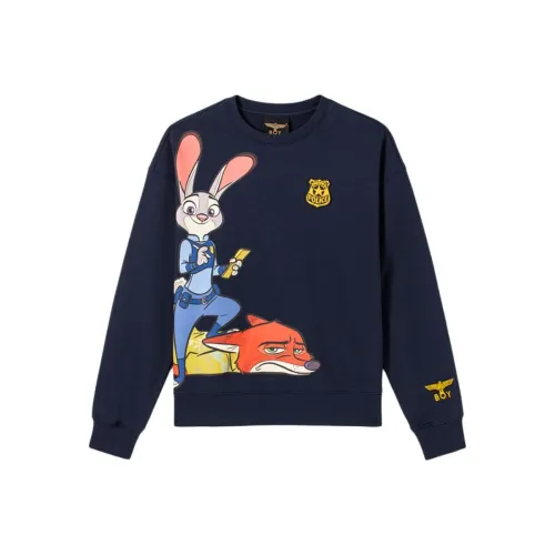 Boy London Zootopia Коллаборация Темно-синий Унисекс Свитшоты
