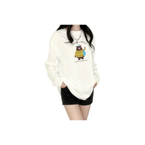 SOURCE WITH U Белый Унисекс T-рубашки