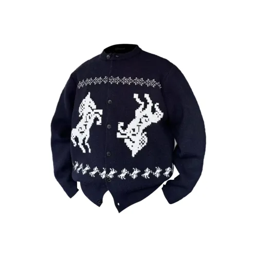 YIWANSHIDUO Темно-синий синий унисекс трикотаж