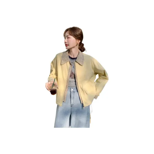 GUOZHEN Желтые Женские Куртки