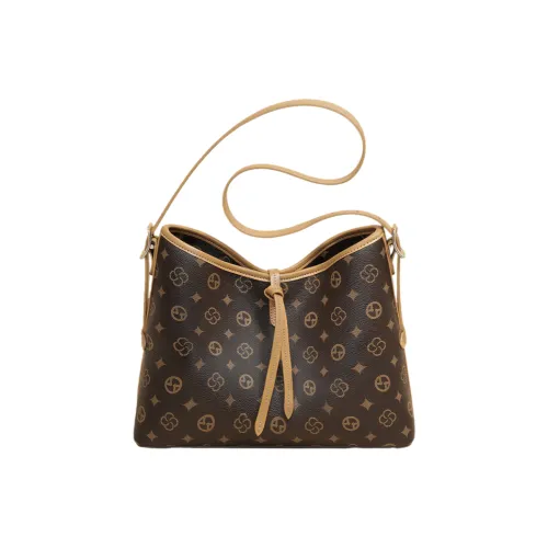 Younger Song Сумка через плечо из синтетической кожи стандартная женская кофейного цвета