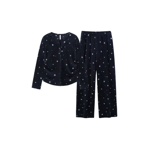 XIAFENYAN Черный Женский Пижамный Комплект