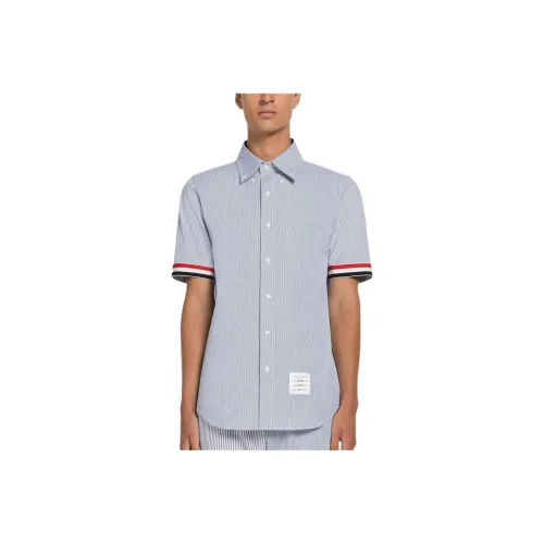 THOM BROWNE· Рубашка Мужская Синяя Белая